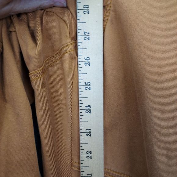 Cabi Cargo Pants Women's 6 Paper Bag Chino Cashew Brown Canvas High Rise no belt - Picture 14 of 15